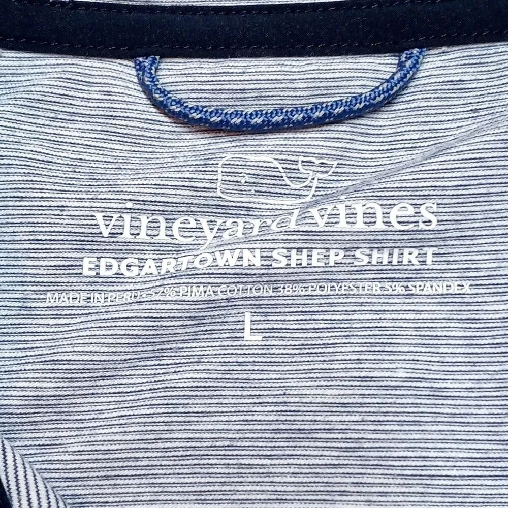 Vineyard Vines Edgartown Shep Shirt Size LARGE Pima Cotton Henley Sweater Golf - Picture 6 of 9